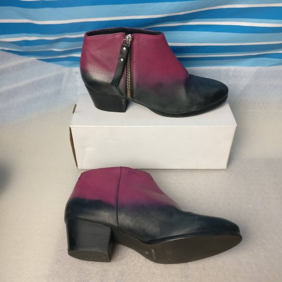Ankle Boot 100% Leather Low heel Zip Ombre Ankle boot Made in Spain Miista 38/7 - Picture 2 of 8